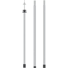 vidaXL Telescopic Tarp Pole in Front of Tent Pole Awning Riser Pole Tent Pole 102-260 cm Aluminium