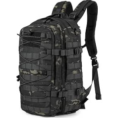 HUNTVP 20L Tactical Backpack Military Daypack Water-Repellent MOLLE Small Travel Backpack German Army Sports Backpack Cycling Backpack for Men Women Fitness Cycling Outdoor Black/Brown/Camo