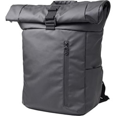 Journext Rolltop mugursoma Pace Liela dienassoma Rolltop mugursoma Ūdensizturīga mugursoma ar klēpjdatora nodalījumu līdz 15 collām Ērta un viegla, melna, melna