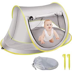 Dechoga Baby Portable Extra Light Beach Tent, Beach Shelter, Beach Tent, Pop-up Baby Beach Tent, Sun Tent, Anti UV 50+ Protection, Perfect for Family, Beach, Camping, Hiking, Garden, BBQ Party