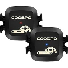 COOSPO velosipēda ātruma sensors un ritma sensors Bluetooth ANT+, kadences ātruma sensors IP67 ūdensizturīgs, savietojams ar velodatoru, Zwift, Rouvy, Kinomap un citiem