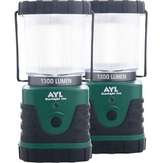 AYL Starlight 700 LED žibintas, atsparus vandeniui, atsparus smūgiams, ilgaamžis iki 6 dienų, 1300 liumenų, itin ryškus LED žibintas, puikus žibintas žygiams, stovyklavimui, ekstremalioms situacijoms, uraganams, gedimams, 2 vnt.