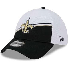 New Era — NFL New Orleans Saints 2023 Sideline 39Thirty elastīga vāciņa krāsa, melna/balta