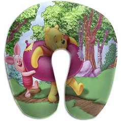 Hdadwy Winnie The Pooh and Piglet U-shaped Travel Pillow, Good Support for Neck and Back, Perfect for Trips, Office and School Nap