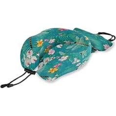 QMIN Travel Pillow Dragonfly Animal Flowers Leaves Memory Foam Neck Pillow Support U Shape Pillow Ergonomic Neck Pillow Travel Set for Long Distance Aircraft Car Train