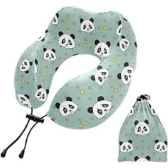 YOUJUNER Travel Pillow Cute Animal Panda Pattern Memory Foam Neck Pillow Support Pillow Neck Pillow