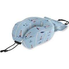 QMIN Paper Lighthouse Ship Whale Anchor Memory Foam Neck Support U Shaped Pillow Ergonomic Neck Pillow Travel Kit for Long Distance Aircraft Car Train