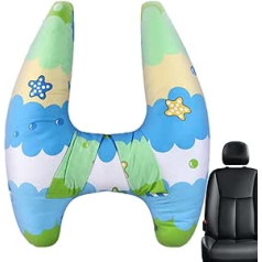 Kongou Car Sleep Headrest, Kids Travel Pillow for Car | Car Kids Headrest Pillow H Shape | Sleep Aid Equipment for Sedans, Motorhomes, Mini Cars and SUVs