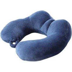 BADALO U-shaped Pillow, PP Cotton, Airplane Travel Pillow, Travel Tri-Treasure, U-shaped Pillow, Memory Cotton, Neck Pillow, Gift (Color : Deep blueU002-02)