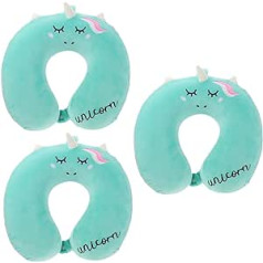 MAGICLULU 3st Kissen in U-Form Mit Einhorn Nickerchen Liefert Reisen Hals Reise Nackenkissen Flugzeug Nackenkissen Nackenstützkissen Halswirbelsäule Zubehör Polyester Baumwolle Kind