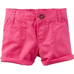 Carter's Baby Girls' Twill Roll-Cuff šorti, 3 mēneši