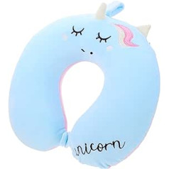 Ciieeo U-Shape Pillow with Unicorn U Neck Pillow Travel Pillow for Sleeping Purple Pillow Aeroplane Sleeping Pillow Neck Pillow for Sleeping Cartoon Travel Accessories Polyester Cotton