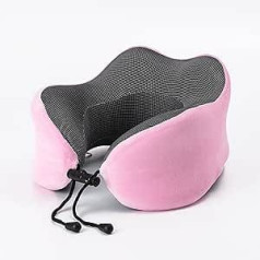 Travel Pillow - Ergonomic Design Memory Foam Pillow - Neck Pillow for Plane, Train or Car