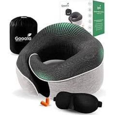 Gooala® - kakla spilvens - luksusa ceļojumu spilvenu komplekts - Memory Foam - lidmašīna un automašīna