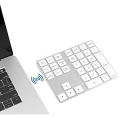 Yeemie Bluetooth ciparu tastatūra, Bluetooth ciparu tastatūra 34 taustiņi, bezvadu ciparu tastatūra datoram, personālajam datoram, klēpjdatoram