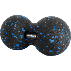 Duoball dubultā masāžas bumba 12cm, melna un zila, EPP materiāls, REBEL ACTIVE