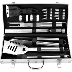 Romanticist Barbecue Cutlery Case Stainless Steel Barbecue Grill Accessory Ideal Gift