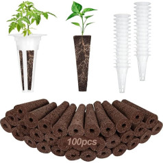 Stingmon Trap Pack of 100 Growing Sponges, Replacement Growing Sponges for Hydroponic Growing System, Replacement Biology Peat Sponges for Indoor Herb Garden, Reusable