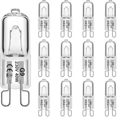 WeshLMPO G9 spuldze 12 gabali Halogen G9 40 W Dimmable Halogen Bulb G9 230 V 2700 K sienas lampas, svečturi, stāvlampas