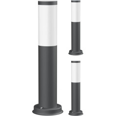 ledscom.de Poru Pathway Light / Bollard Light for Outdoor Use IP44 39 cm Anthracite 1x E27 Max. 40 Вт В упаковке 3