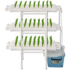 PUDLOR Hydroponic Growing Kit 3 Tier Hydroponische System Growing Kit 108 Pflanzung Spots Vertikale Strukturen Pflanzung Pflanzen Gemüse Werkzeuge Gartenarbeit Weiß