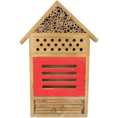 ANCLLO Insect House Natural Wood Bee Hotel Butterfly Habitat for Gardens Ladybird Butterfly Leaf Cutter and Many Other Beneficial Insects