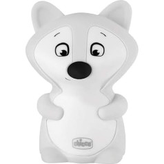 Chicco Night Light Fox Rechargeable Baby Multicoloured LED Night Light in Soft Silicone, Baby Night Light with 8 Colours, One Touch Activation, No Heating, Charger with USB Cable