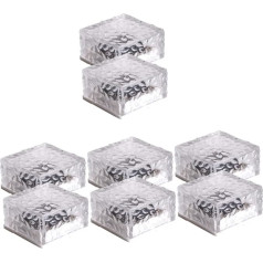 OSALADI Pack of 8 Warm for Lawn Landscape Lights Cube LED Ice Yard Patio Decorative Micro Garden Brick Pools Light Outdoor Solar