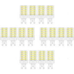 Ruihua Pack of 16 G9 10 W LED Capsule Light Bulbs 6000 K Cool White G9 Corn Light Bulbs (Equivalent to 90 W Halogen Bulb) 900 LM Non-Dimmable G9 Energy Saving Bulbs AC220-240 V