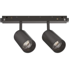 Verstellbarer Projektor Ego, Aluminium, schwarz, 2 LED, 5 W, 3000 K, 1-10 V