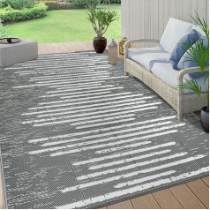 Falflor Reversible Patio paklājs Plastmasas āra ūdensizturīgs āra plastmasas salmu paklājs iekštelpu āra paklājs RV Backyard Beach