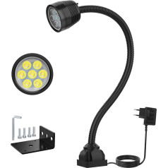 YouTeMei Elastīga Gooseneck gaismas mašīnu lampa LED virpas lampa 14W Elastīga ūdensizturīga rokas gaisma amatniecībai, CNC, darbgaldam