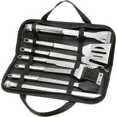 uxcell Grill-Werkzeug-Set, Edelstahl, Grillzubehör mit Tragetasche 12 in 1