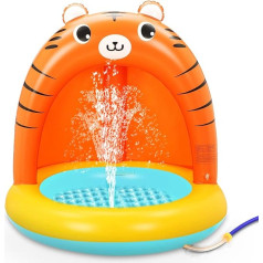 COOLJOY Baseinas su vandens žaislu vaikams | 110 x 84 x 26 Giant Spray Splash Pool | Vandens žaislas Vasaros tunelis Splash Water Paddling Pool Game Toy berniukams mergaitėms