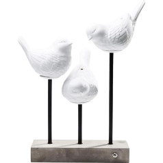 Kare Design Galda lampa Animal Birds Balta galda lampa Porcelāna abažūrs Betona pamatne Misiņa stienis 52 x 35 x 25 cm (H x W x D)