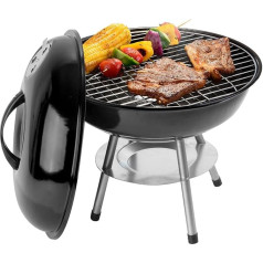 Aramco BBQ R14B Grill and Lid, Large, Black
