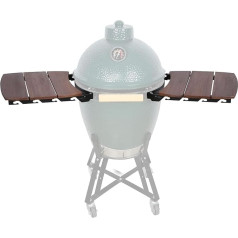 KAMaster Bambusa 3 līstes salokāmie sānu plaukti L/XL Big Green Egg krāsnij