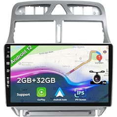 BXLIYER Android 12 automašīnas radio priekš Peugeot 307 SW CC (2002-2013) - atpakaļgaitas kamera bez maksas - 2G + 32G - IPS 9 collas 2 DIN - DAB stūres vadība WiFi Carplay Android automašīnas Bluetooth DSP