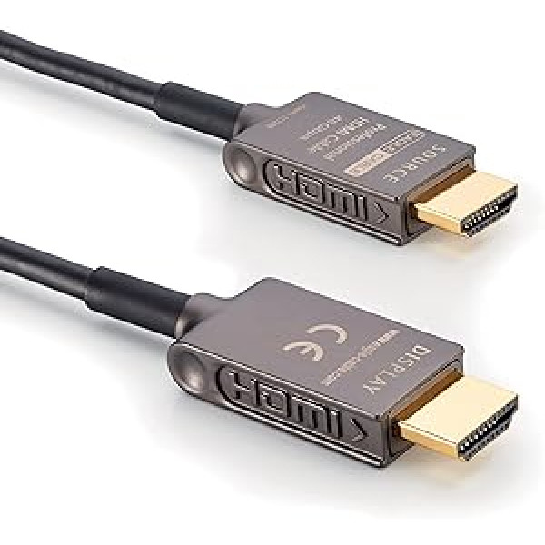 Eagle Cable no INAKUSTIK - 313245001 - Deluxe Ultra High Speed HDMI 2.1 Cable | 1 m | 48 Gbps | Optisko šķiedru kabelis | UHD 10K @ 120Hz | Profesionāls mājas kino un spēles | HDR10+ | eARC (audio atgriešana