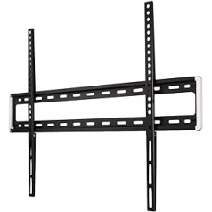 Hama TV Halterung ultraflach (Wandhalterung für Flat TV 46“ – 90“, TV Wandhalterung inkl. Fischer Dübel u. Kabelführung, fixe Halterung bis VESA 800 x 600, max. 75 kg, Wandabstand nur 2,1 cm) schwarz