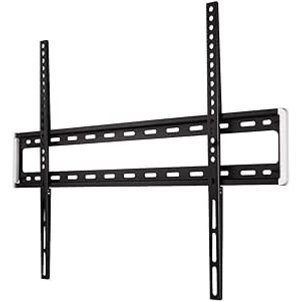 Hama TV Halterung ultraflach (Wandhalterung für Flat TV 46“ – 90“, TV Wandhalterung inkl. Fischer Dübel u. Kabelführung, fixe Halterung bis VESA 800 x 600, max. 75 kg, Wandabstand nur 2,1 cm) schwarz