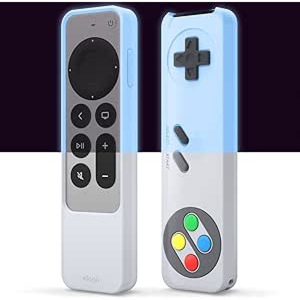 elago R4 Retro Case saderīgs ar Apple TV 4K Siri Remote 3. paaudzi (2022) un 2. paaudzi (2021. gads) — klasisks kontroliera dizains [nefunkcionāls] (nakts mirdzoši zils)