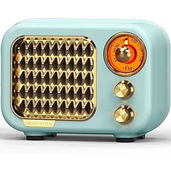 Tendak FM Retro radio ar Bluetooth 5.1, Nostalgia Radio Small ar 1000 mAh uzlādējamu akumulatoru, mazs radio Mini Radio Retro, tranzistoru radio atbalsta USB/Aux/TF/funkciju