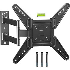 BONTEC TV Wall Mount Swivelling Tilting TV Mount for 26-60 Inch LCD LED OLED Plasma Flat & Curved TV/Monitor up to 45 kg, Max VESA 400 x 400 mm