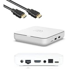 Homatics Box R Android TV Ultra 4K HD multivides atskaņotājs (Chromecast, Google, Netflix, Disney+, Prime Video, Google Play veikals, 4K UHD, HDR, 5 GHz WiFi divjoslu, Bluetooth 5.0, balss tālvadības pults, balts)