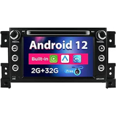 SXAUTO Android 12 IPS automašīnas radio, kas paredzēts Suzuki Grand Vitara (2005-2018) — 2G + 32G — bezvadu Carplay un Android automašīna — bezmaksas kamera — DAB Fast-Boot stūres dalīts ekrāns Bluetooth — 2 DIN 7 collas