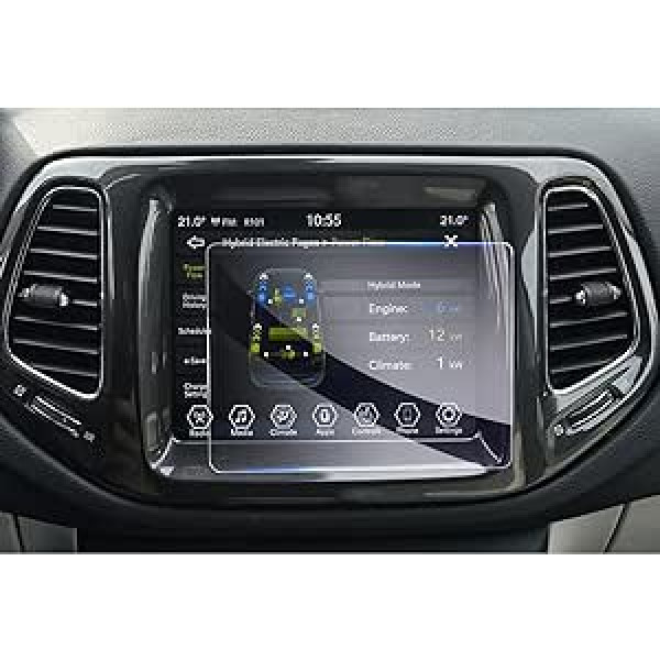 BIBIBO 8,4 collu Jeep Navigation ekrāna aizsargs, Jeep Compass 2017-2021 ekrāna aizsargs, 9H rūdīta stikla ekrāna aizsargs, GPS navigatora ekrāna aizsargs, skrāpējumiem izturīgs