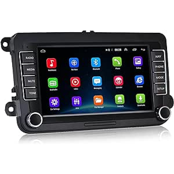 CAMECHO Android 13 automašīnas radio priekš VW Golf 5 6 Polo Passat Skoda Touran ar satelīta navigācijas ierīci, 7 collu skārienekrāna radio ar GPS spoguļa saiti WiFi Bluetooth USB FM + atpakaļgaitas kamera