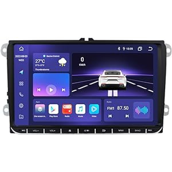 Android 12 Car Radio 9 collu skārienekrāns 8 kodolu ierīcei VW Golf 5/6 T5 Touran Polo Sharan Passat Tiguan Seat WiFi CarPlay/Android automašīnas Bluetooth 4G LTE RDS OPS SWC DSP (8GB+128GB)