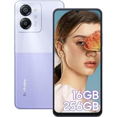 Blackview Color 8 mobilais tālrunis bez līguma, 16GB + 256GB/1TB paplašināms Android 13 6,75 collu HD+ 90Hz astoņkodolu viedtālrunis lēts, 50MP + 8MP panorāmas kamera 6200mAh ar pirkstu nospiedumu, 4G Dual SIM,